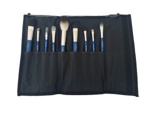 Martora manta 9 pinceles mango azul