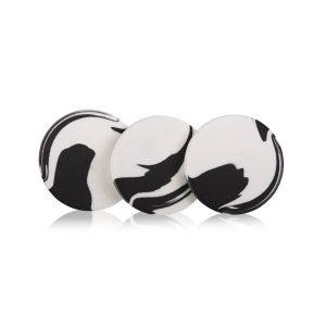 Set 3 esponja maquillaje negra y blanca