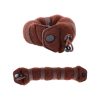 Relleno moño clip alargado grande castaño 19 cm