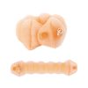Relleno moño clip alargado grande rubio 19 cm