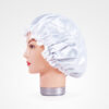 Gorro antifrizz saten blanco