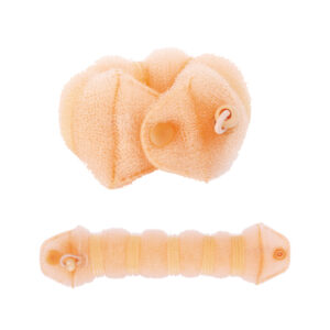 Relleno moño clip alargado grande rubio 19 cm