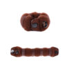 Relleno moño clip alargado pequeño castaño 17 cm