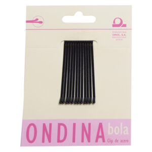 Clips ondina 5 cms. paquete 12 unid. negra
