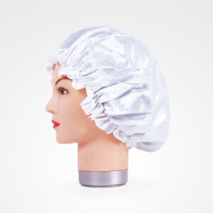 Gorro antifrizz saten blanco