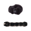 Relleno moño clip alargado pequeño negro 17 cm