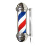 Poste de barbero giratorio con luz (barber pole)