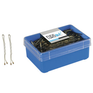 Caja 300 clips ondulados 5 cms. bronce eurostil