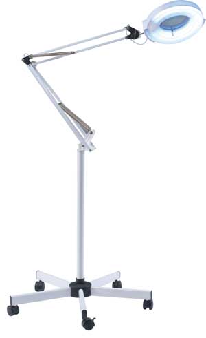 Lupa con pie 5 dioptrias luz led