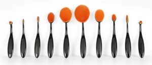 Kit brochas de maquillaje ovaladas 10 modelos
