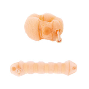 Relleno moño clip alargado pequeño rubio 17 cm