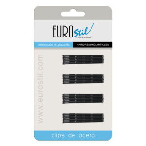 Carton 24 clips ondulados 5 cms. negra